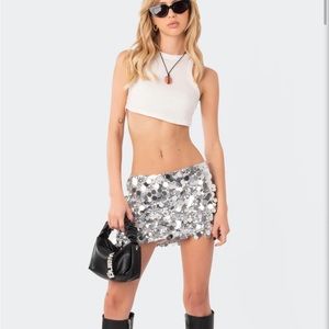 Edikted Sequin Mini Skirt